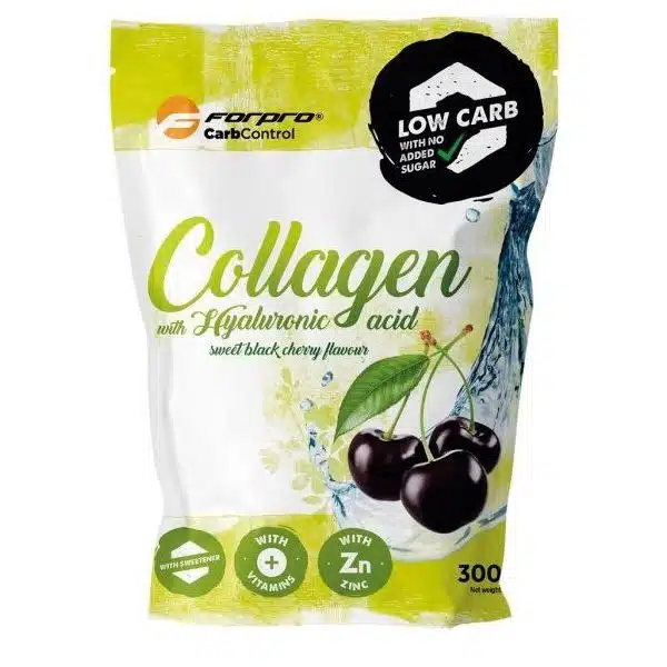 Forpro Low Carb Collagen Hyaluronsavval-Black Cherry - 300g Forpro Low Carb Collagen Hyaluronsavval-Black Cherry - 300g