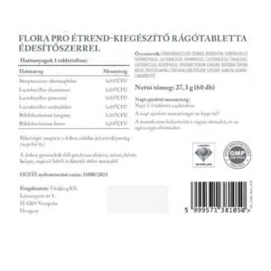 Vitaking Flora Pro élőflórát tartalmazó rágótabletta - 60