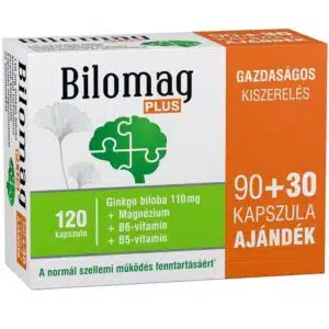 Bilomag Plus Ginkgo biloba kapszula - 90+30db