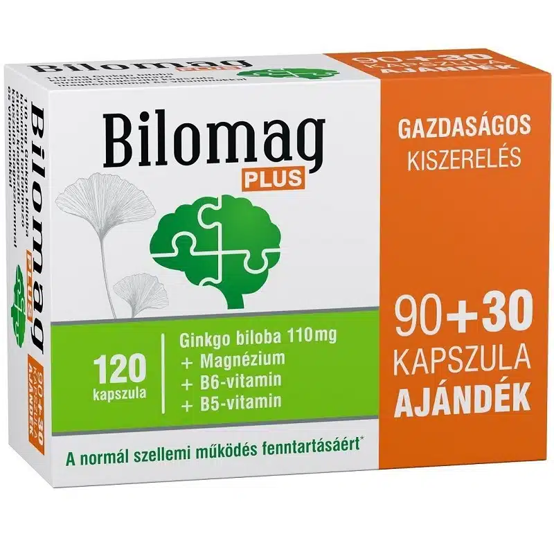 Bilomag Plus Ginkgo biloba kapszula - 90+30db Bilomag Plus Ginkgo biloba kapszula - 90+30db