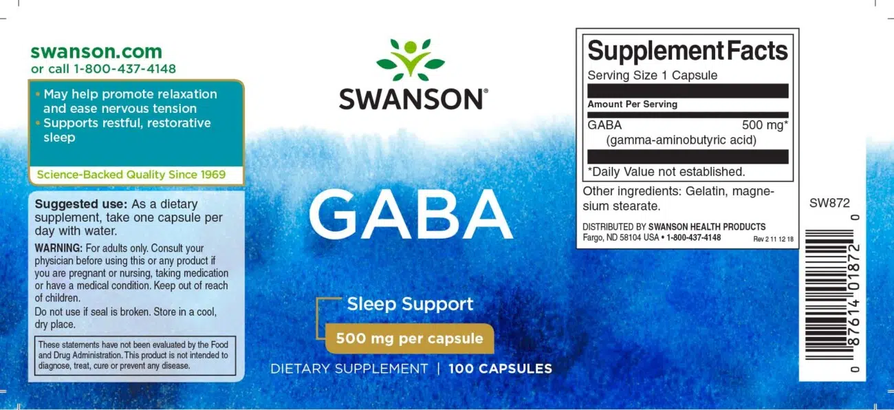 Swanson GABA kapszula - 100 Swanson GABA kapszula - 100