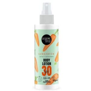 Organic Shop Fényvédő testápoló sárgarépával és antioxidánsokkal SPF30 - 150ml