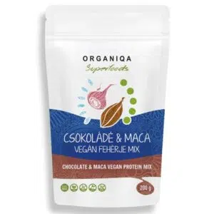 Organiqa 100% bio csokoládé-maca vegán fehérje mix - 200g