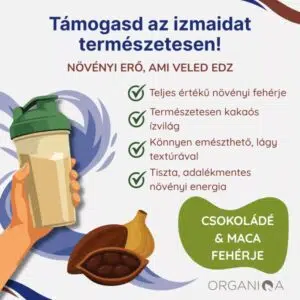 Organiqa 100% bio csokoládé-maca vegán fehérje mix - 400g - Image 5 Organiqa 100% bio csokoládé-maca vegán fehérje mix - 400g - Image 5