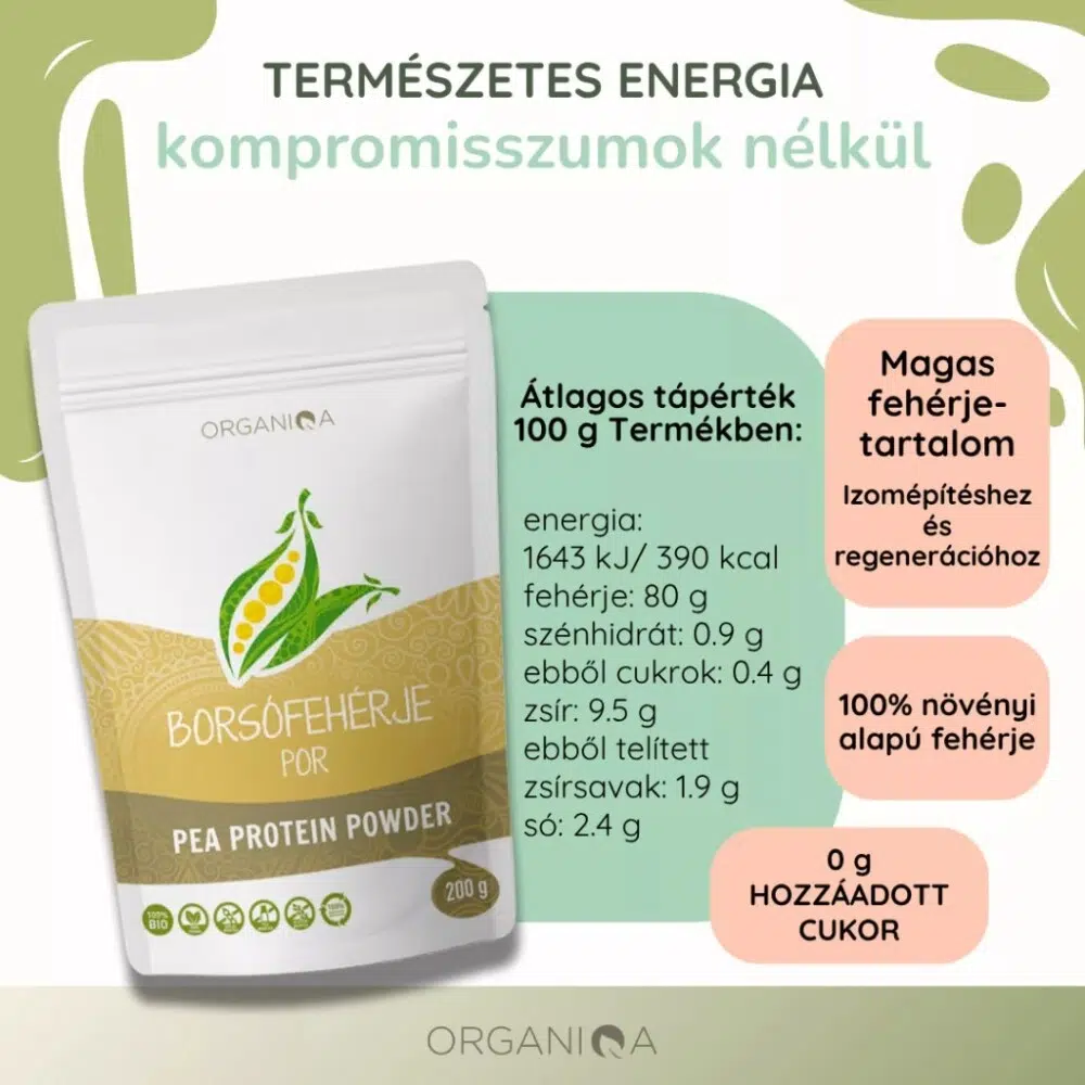Organiqa Bio Borsófehérje por - 200g - Image 6 Organiqa Bio Borsófehérje por - 200g - Image 6