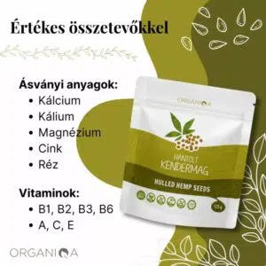 Organiqa Bio Hántolt Kendermag - 125g - Image 3