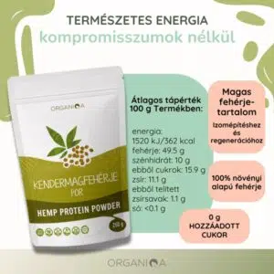 Organiqa Bio Kendermag fehérje por - 250g - Image 6