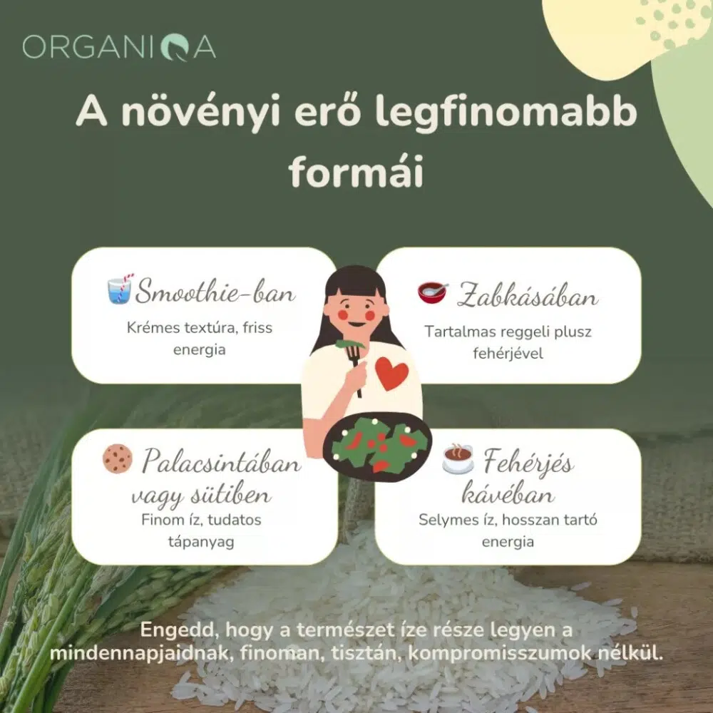 Organiqa Bio Rizsfehérje por - 200g - Image 3 Organiqa Bio Rizsfehérje por - 200g - Image 3