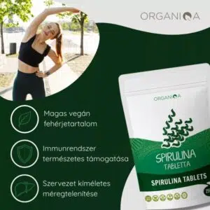 Organiqa Bio Spirulina alga tabletta - 250db - Image 3 Organiqa Bio Spirulina alga tabletta - 250db - Image 3
