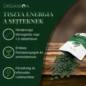 Organiqa Bio Spirulina alga tabletta - 250db - Image 4 Organiqa Bio Spirulina alga tabletta - 250db - Image 4