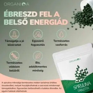 Organiqa Bio Spirulina alga tabletta - 250db - Image 5 Organiqa Bio Spirulina alga tabletta - 250db - Image 5