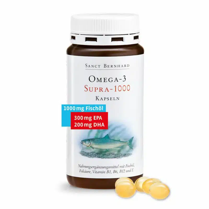 Sanct Bernhard Omega-3 Supra 1000mg halolaj kapszula - 120 db Sanct Bernhard Omega-3 Supra 1000mg halolaj kapszula - 120 db