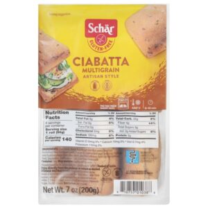 Schär gluténmentes ciabatta zsemle elősütött magvas - 4x50g