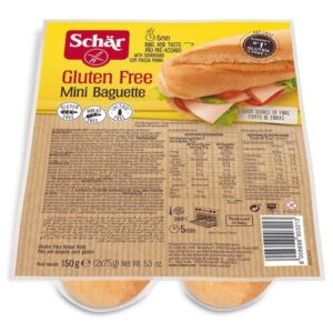 Schär gluténmentes mini bagett elősütött 2x75g - 150g