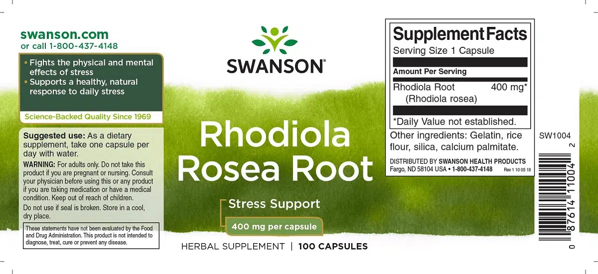Swanson Aranygyökér - Rhodiola Rosea kivonat - 100 Swanson Aranygyökér - Rhodiola Rosea kivonat - 100