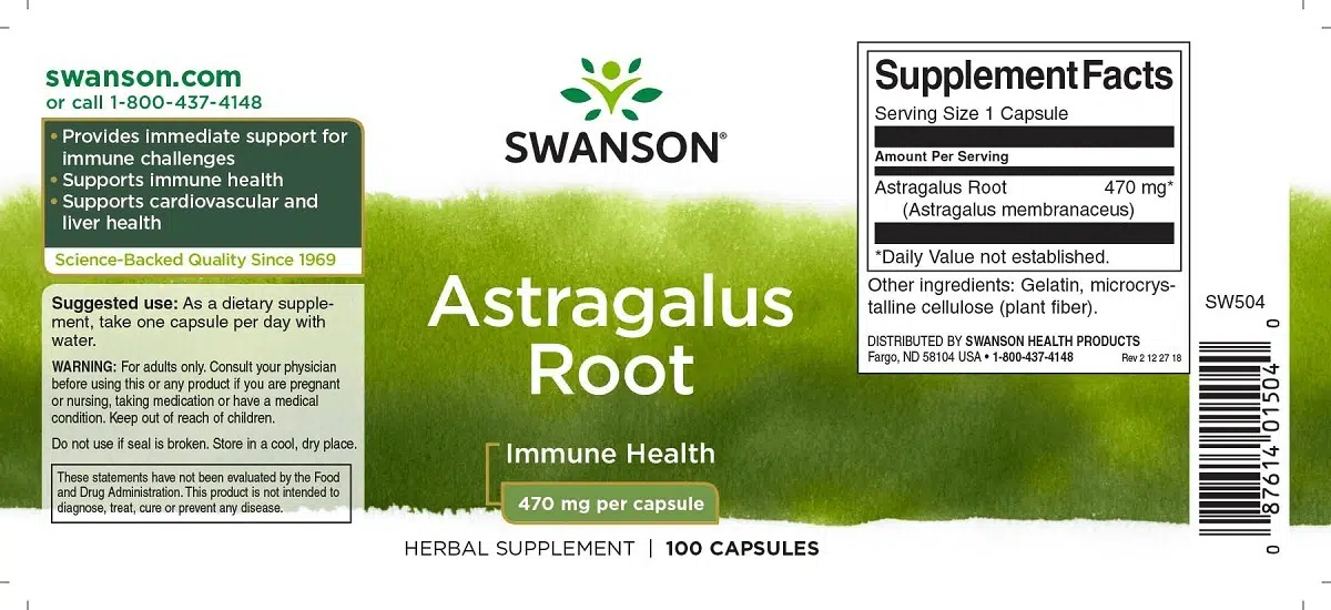Swanson Astragalus kivonat kapszula - 100 Swanson Astragalus kivonat kapszula - 100