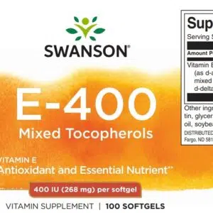Swanson Ex-400NE E-vitamin kapszula - 100 Swanson Ex-400NE E-vitamin kapszula - 100