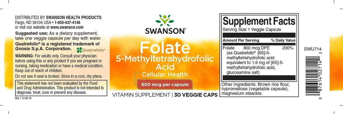 Swanson Folate (Folát) kapszula - 30 Swanson Folate (Folát) kapszula - 30