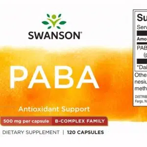 Swanson PABA étrend kiegészítő kapszula - 120 Swanson PABA étrend kiegészítő kapszula - 120