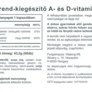 Vitaking A&D vitamin kapszula - 60