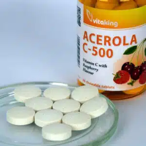 Vitaking Acerola C-500 komplex málnás rágótabletta - 40db