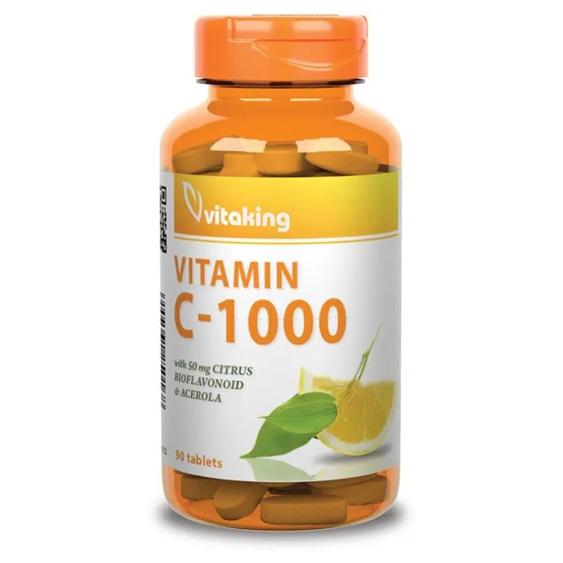 Vitaking C-vitamin 1000mg Bioflavonoid, acerola, csipkebogyó tabletta - 90db Vitaking C-vitamin 1000mg Bioflavonoid, acerola, csipkebogyó tabletta - 90db