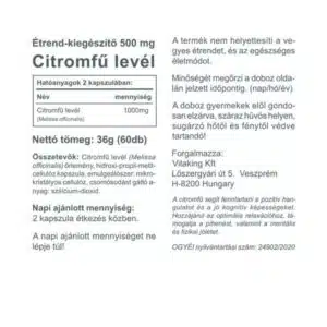 Vitaking Citromfű levél 500mg kapszula