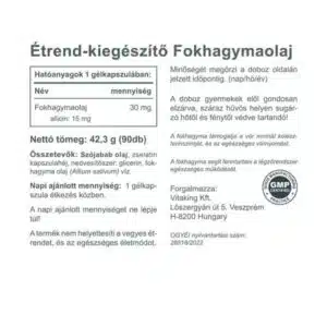 Vitaking Fokhagyma olaj lágyzselatin kapszula Vitaking Fokhagyma olaj lágyzselatin kapszula
