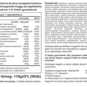 Vitaking Gyerek Multivitamin meggyes rágótabletta