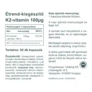 Vitaking K2-vitamin kapszula - 90 Vitaking K2-vitamin kapszula - 90