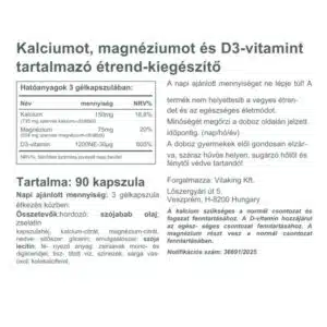 Vitaking Kalcium citrát + Magnézium citrát + D3-vitamin kapszula - 90