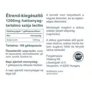 Vitaking Lecitin lágyzselatin kapszula Vitaking Lecitin lágyzselatin kapszula