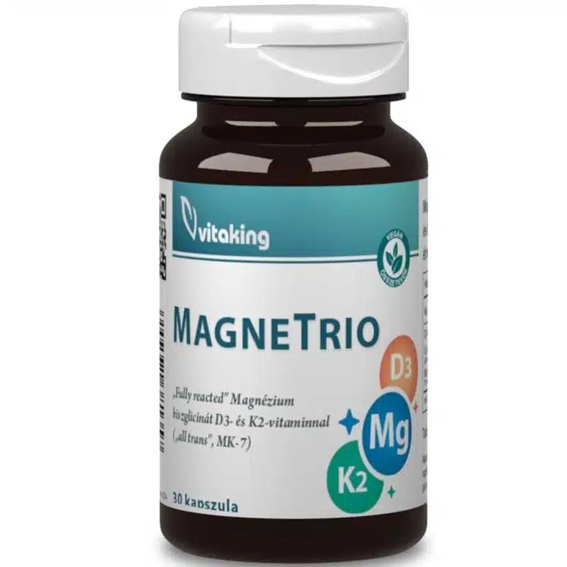 Vitaking Magne Trio Mg + K2 + D3-vitamin kapszula - 30db Vitaking Magne Trio Mg + K2 + D3-vitamin kapszula - 30db