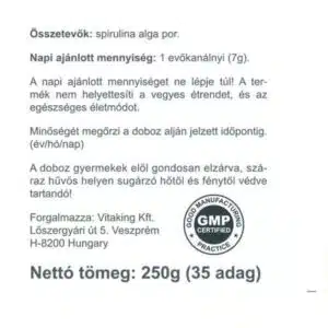 Vitaking Spirulina alga por - 250g - Image 3 Vitaking Spirulina alga por - 250g - Image 3