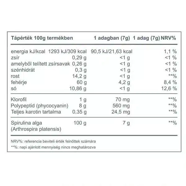 Vitaking Spirulina alga por - 250g - Image 4 Vitaking Spirulina alga por - 250g - Image 4