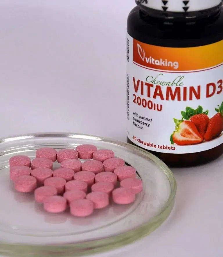 Vitaking D3-vitamin 2000NE epres ízű rágótabletta - 90 db Vitaking D3-vitamin 2000NE epres ízű rágótabletta - 90 db
