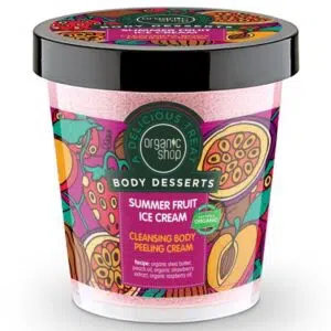 Organic Shop Tisztító testpeeling Nyári gyümölcsös jégkrém - 450ml