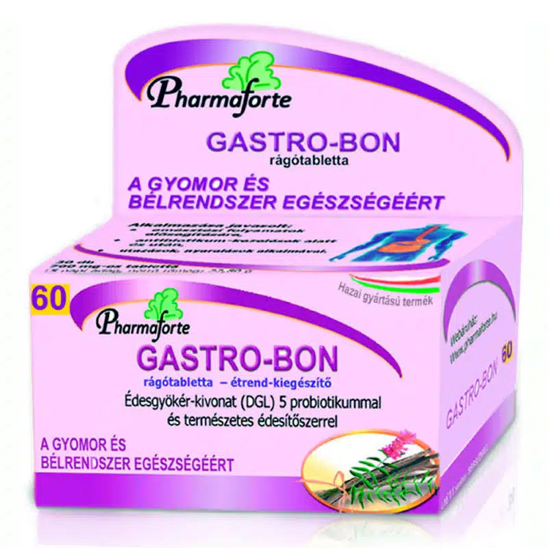 Pharmaforte Gastro-bon rágótabletta - 60db Pharmaforte Gastro-bon rágótabletta - 60db