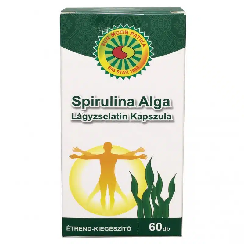 Sun Moon Spirulina alga lágyzselatin kapszula - 60db Sun Moon Spirulina alga lágyzselatin kapszula - 60db