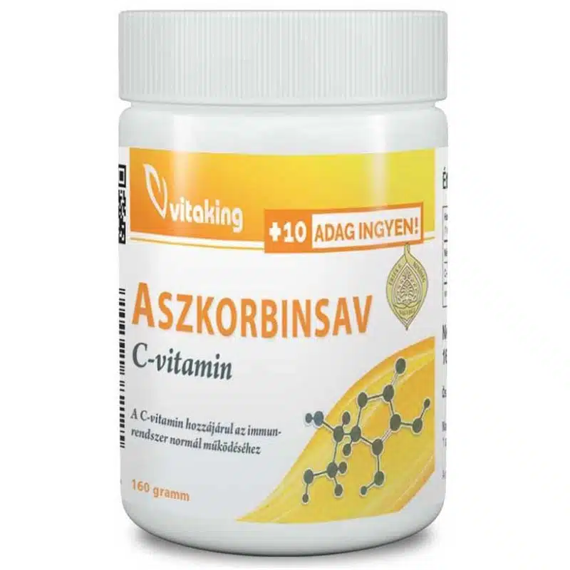 VitaKing Aszkorbinsav + C-vitamin por - 160g VitaKing Aszkorbinsav + C-vitamin por - 160g