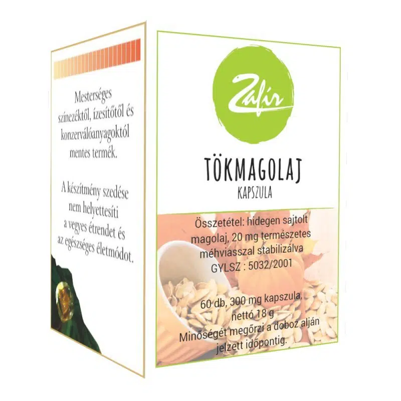 Zafir Tökmag olajkapszula - 60db Zafir Tökmag olajkapszula - 60db