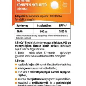 BioCo Biotin 900μg tabletta - 90db - Image 2 BioCo Biotin 900μg tabletta - 90db - Image 2