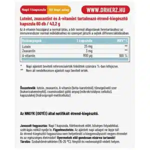 Dr. Herz Lutein 25mg kapszula Dr. Herz Lutein 25mg kapszula