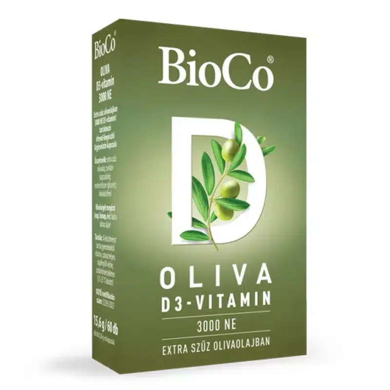 BioCo Oliva D3-vitamin 3000NE lágyzselatin kapszula - 60db BioCo Oliva D3-vitamin 3000NE lágyzselatin kapszula - 60db