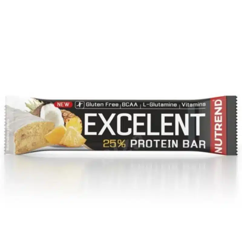 Nutrend Excelent 25% ananász-kókusz ízű fehérje szelet - 85g Nutrend Excelent 25% ananász-kókusz ízű fehérje szelet - 85g
