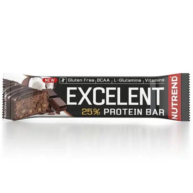 Nutrend Excelent 25% csoki-kókusz ízű fehérje szelet - 85g Nutrend Excelent 25% csoki-kókusz ízű fehérje szelet - 85g