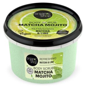 Organic Shop Matcha Mojito frissítő testradír matcha-val és lime-mal - 250ml