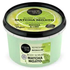 Organic Shop Matcha Mojito frissítő testradír matcha-val és lime-mal - 250ml