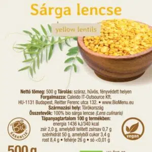 Biomenü Bio Sárga lencse - 500g - Image 3