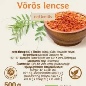 Biomenü Bio Vörös lencse - 500g - Image 3
